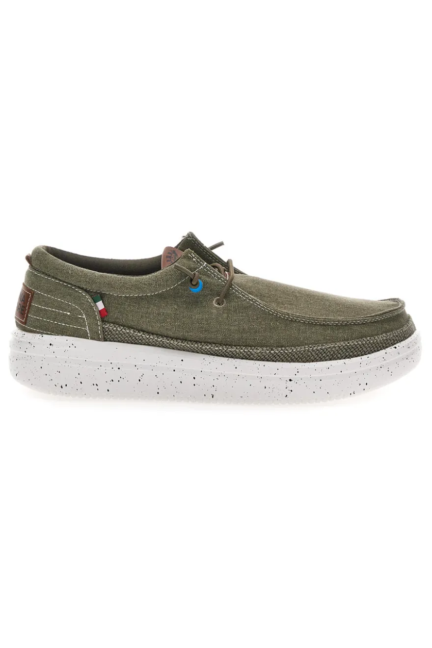 Stringate Verde In Tela Marina Militare MM1701
