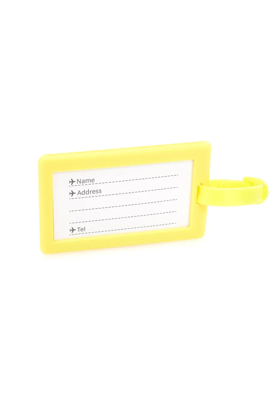 Tag Giallo per Valigia "More Organized Than My Owner" NAMETAG 2