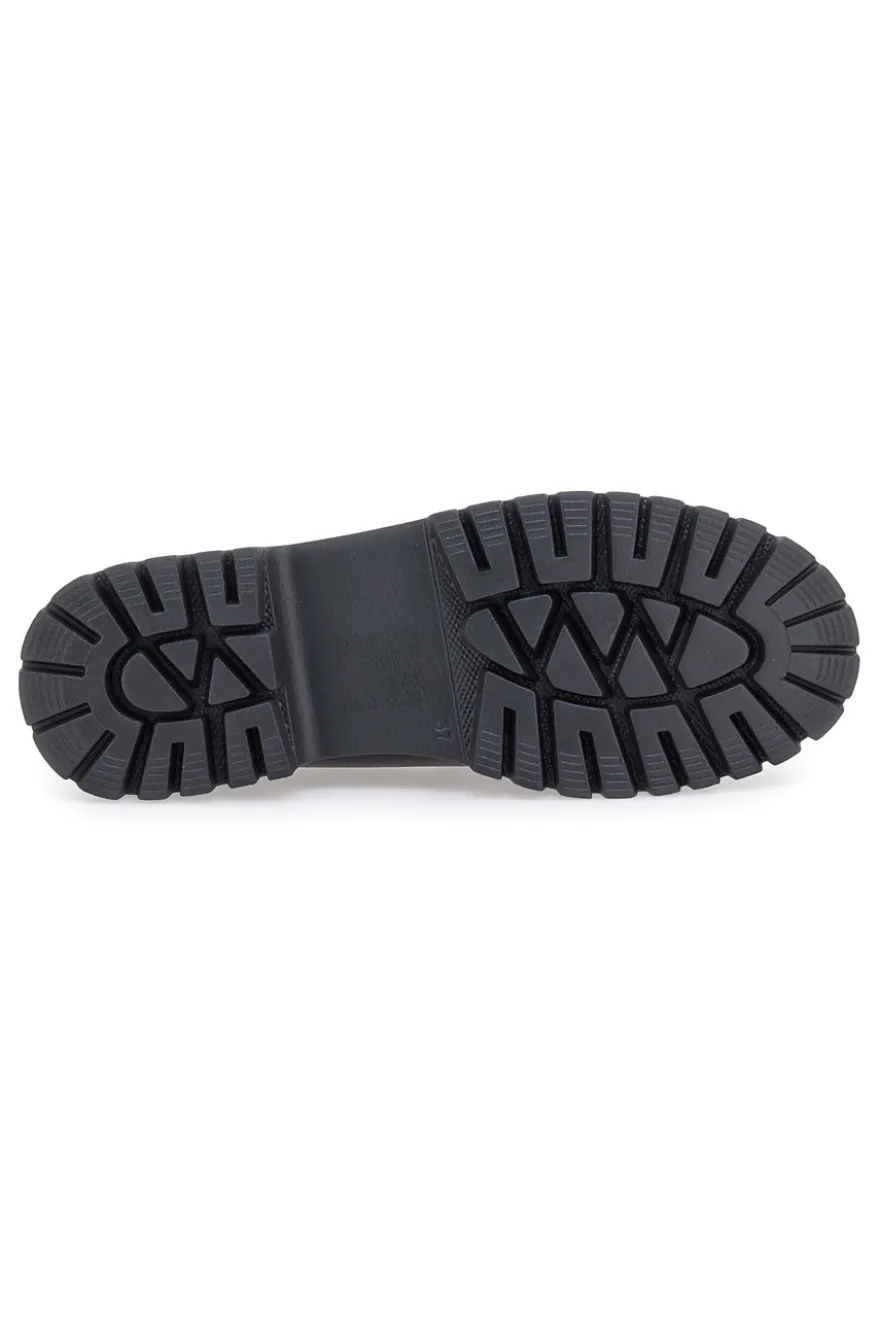 Talemi JN10125 schwarze Loafer mit Nieten und Profilsohle