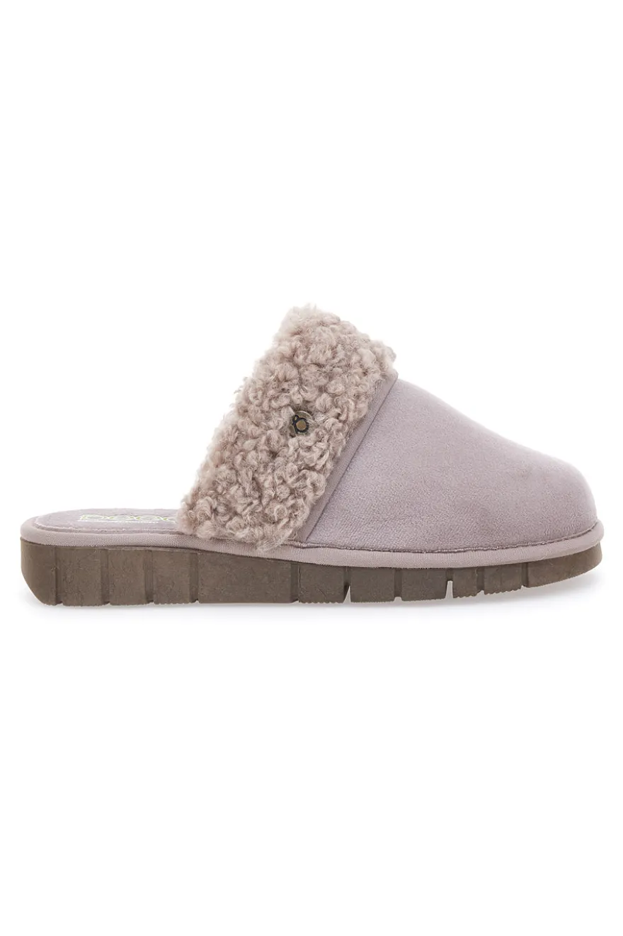 Taupefarbene Beego-Hausschuhe 7522
