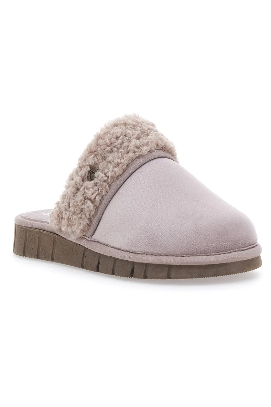 Taupefarbene Beego-Hausschuhe 7522