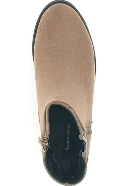 Taupefarbene Stiefeletten mit Obermaterial in Wildlederoptik Gian Marco Venturi TR0304