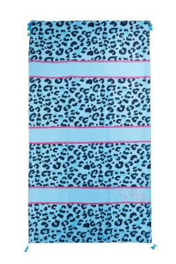 Telo mare azzurro animalier Selun beach 261006