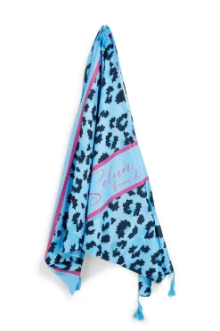 Telo mare azzurro animalier Selun beach 261006