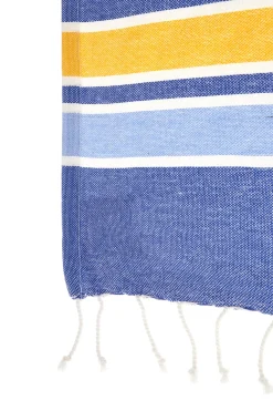 Telo Mare in Cotone Bianco e Blu B-Sand 005
