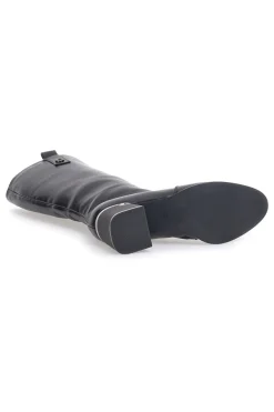 THE FIRST 499 Schwarze spitze High Heel Stiefel