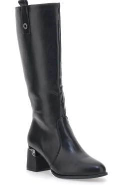 THE FIRST 499 Schwarze spitze High Heel Stiefel