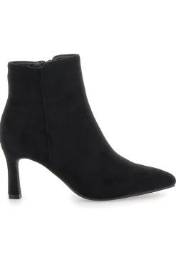 The First P625 – Stiefeletten aus schwarzem Wildleder mit Stilettoabsatz