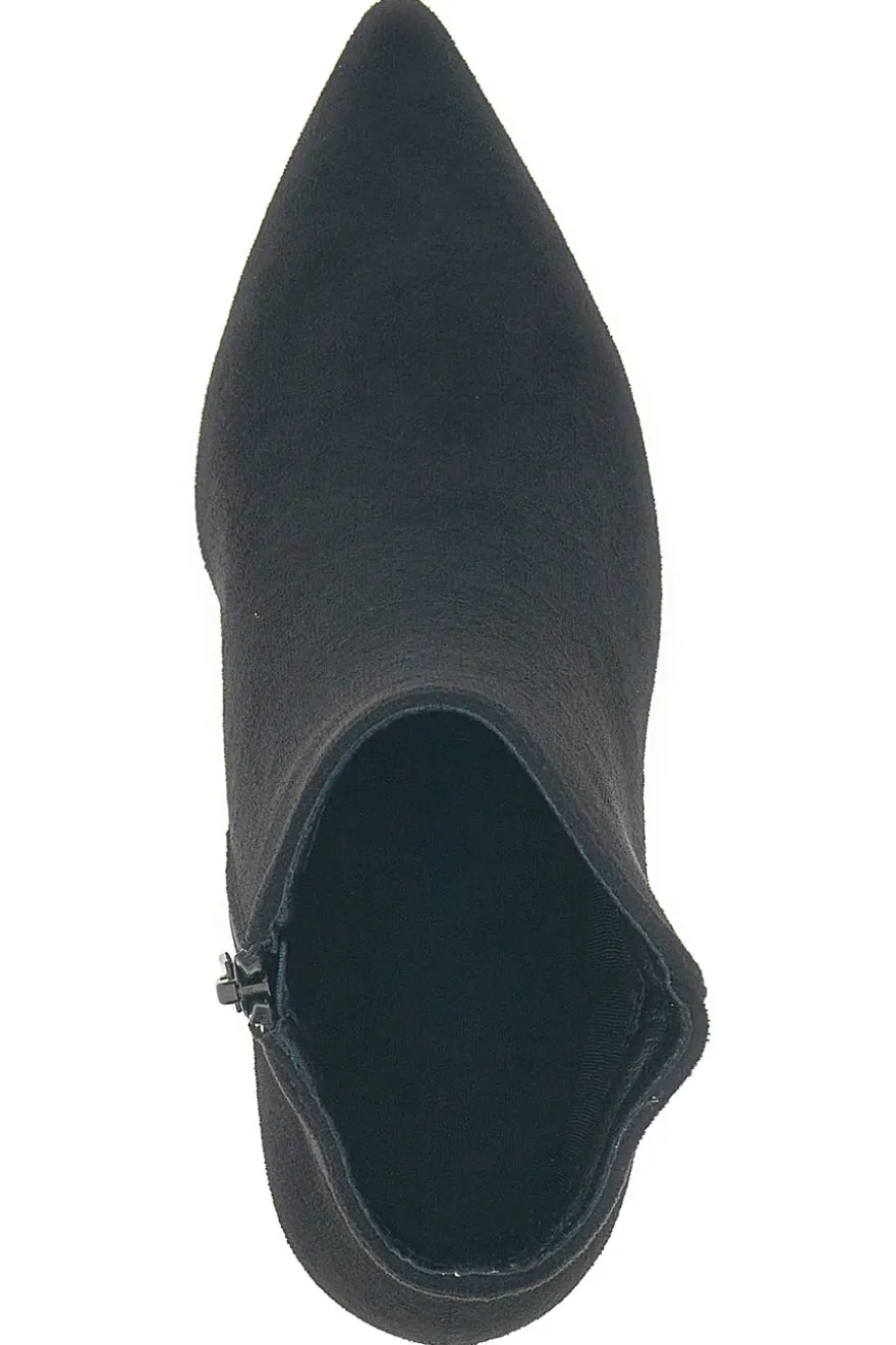 The First P625 – Stiefeletten aus schwarzem Wildleder mit Stilettoabsatz