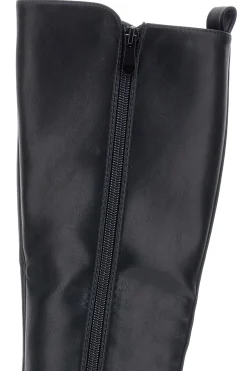 The First P614 Schwarze Stiefel mit Gummiband