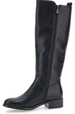 The First P614 Schwarze Stiefel mit Gummiband