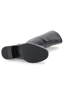 The First P614 Schwarze Stiefel mit Gummiband