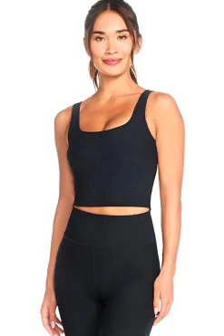 Top Sportino Nero a Costine SHECKERS GO FLEX RIB Longline Bra
