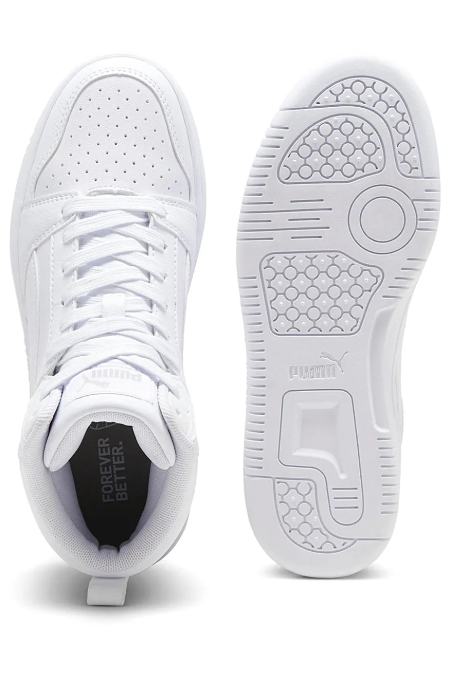 Total weiße Rebound V6 Mid Puma Jr High-Top-Sneaker