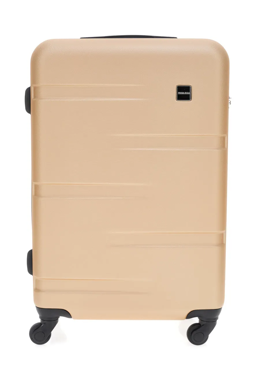Trolley beige dorato rigido 4 ruote Prima Riga PR143/G