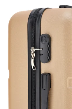 Trolley beige dorato rigido 4 ruote Prima Riga PR143/G