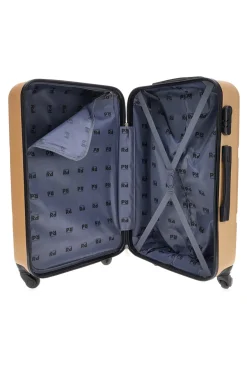 Trolley beige dorato rigido 4 ruote Prima Riga PR143/G