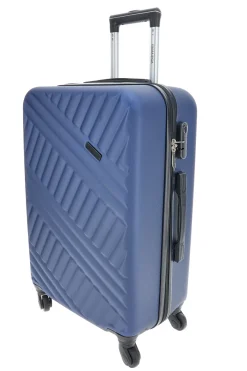 Trolley blu rigido con ruote piroettanti Prima Riga PR162/P