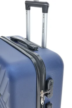 Trolley blu rigido con ruote piroettanti Prima Riga PR162/P