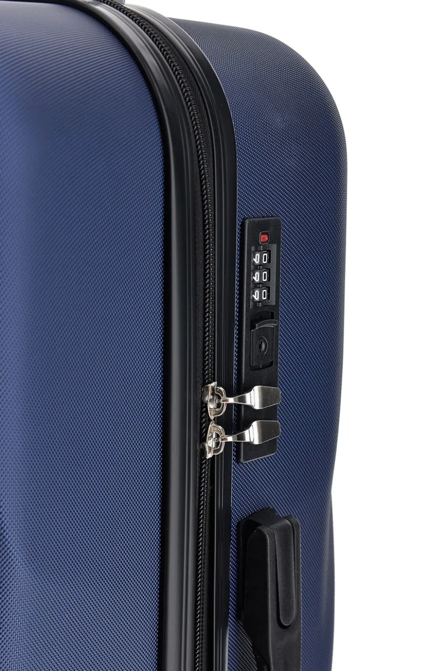 Trolley blu rigido piccolo 4 ruote 2T2L 155/P