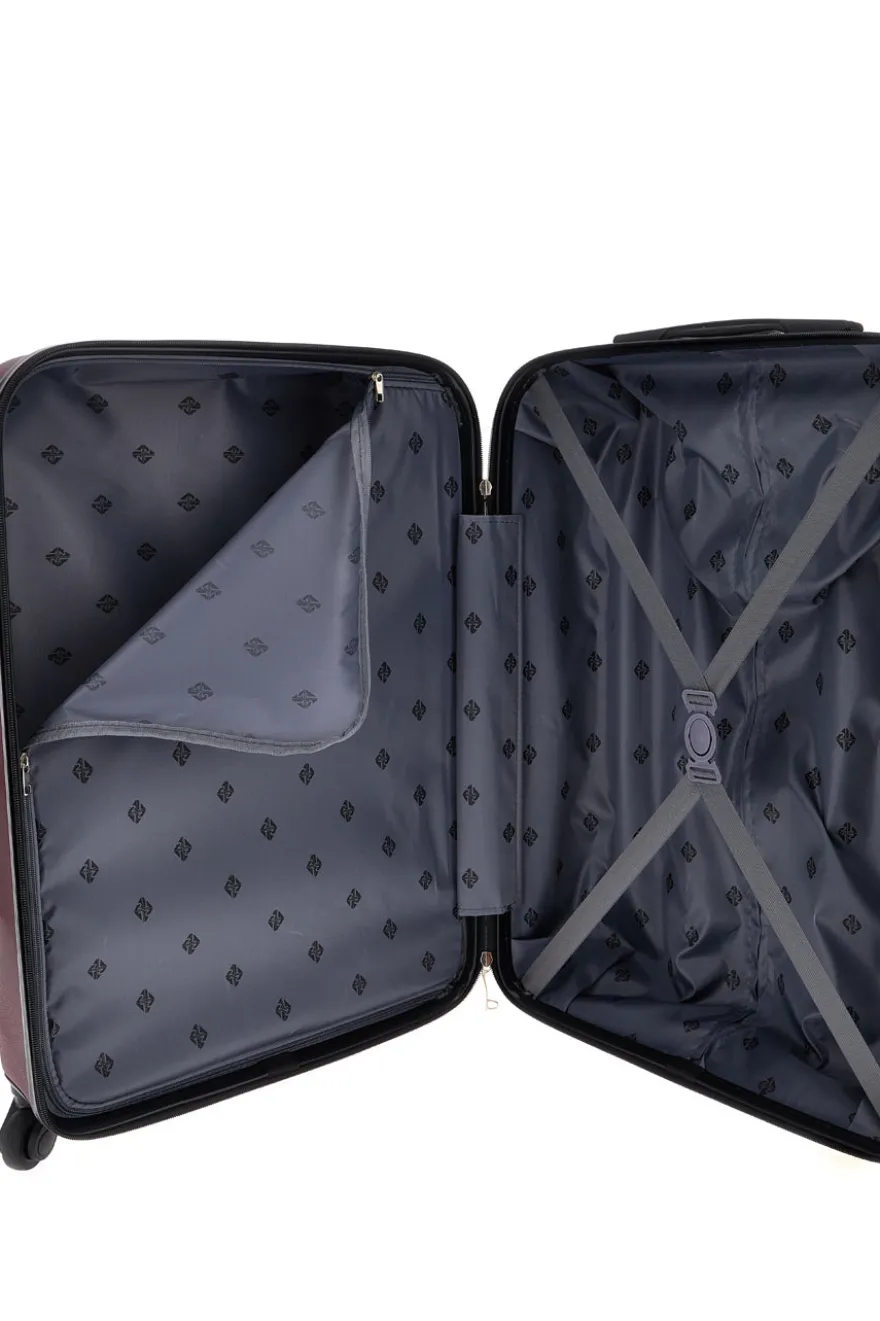 Trolley bordeaux rigido piccolo 4 ruote 2T2L 155/P