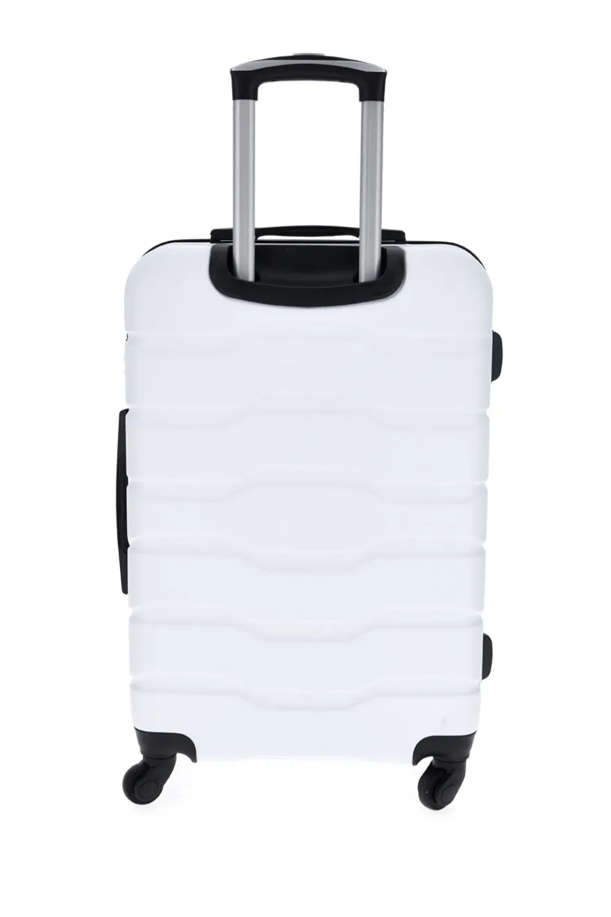 Trolley grande bianco rigido con 4 ruote 2T2L156/G