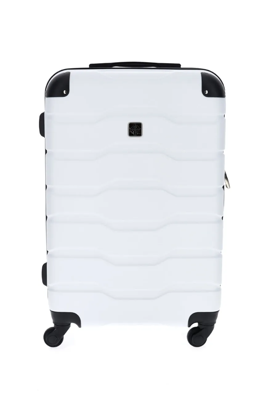Trolley grande bianco rigido con 4 ruote 2T2L156/G