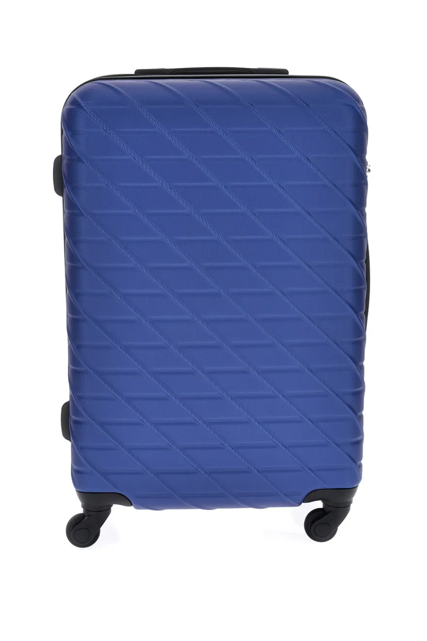 Trolley grande blu rigido con 4 ruote Prima riga PR157/G