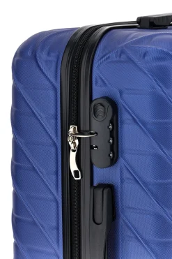 Trolley grande blu rigido con 4 ruote Prima riga PR157/G