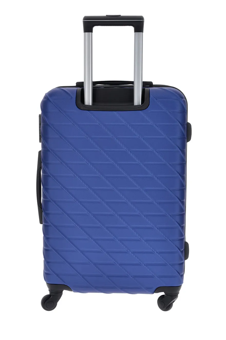 Trolley grande blu rigido con 4 ruote Prima riga PR157/G