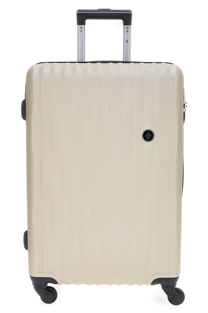Trolley grande champagne rigido con ruote multidirezionali 2T2L 175/G