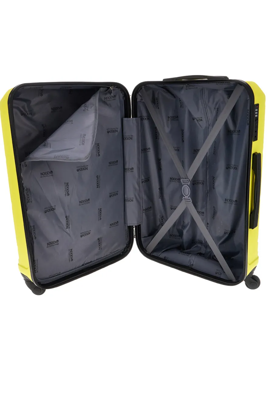Trolley grande giallo rigido 4 ruote Indigeno INDIGENO179/G