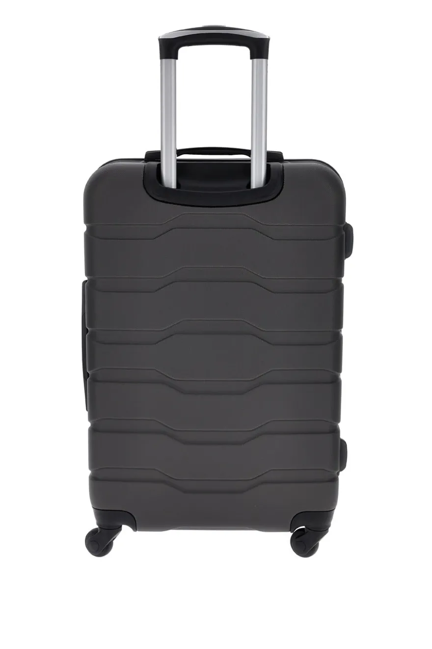 Trolley grande grigio rigido con 4 ruote 2T2L156/G
