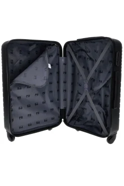 Trolley grande nero rigido con 4 ruote Prima riga PR169/G