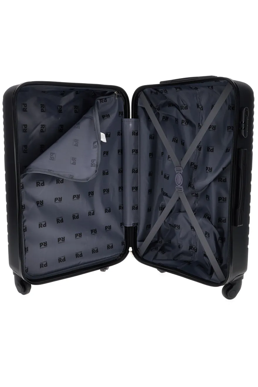 Trolley grande nero rigido con 4 ruote Prima riga PR169/G