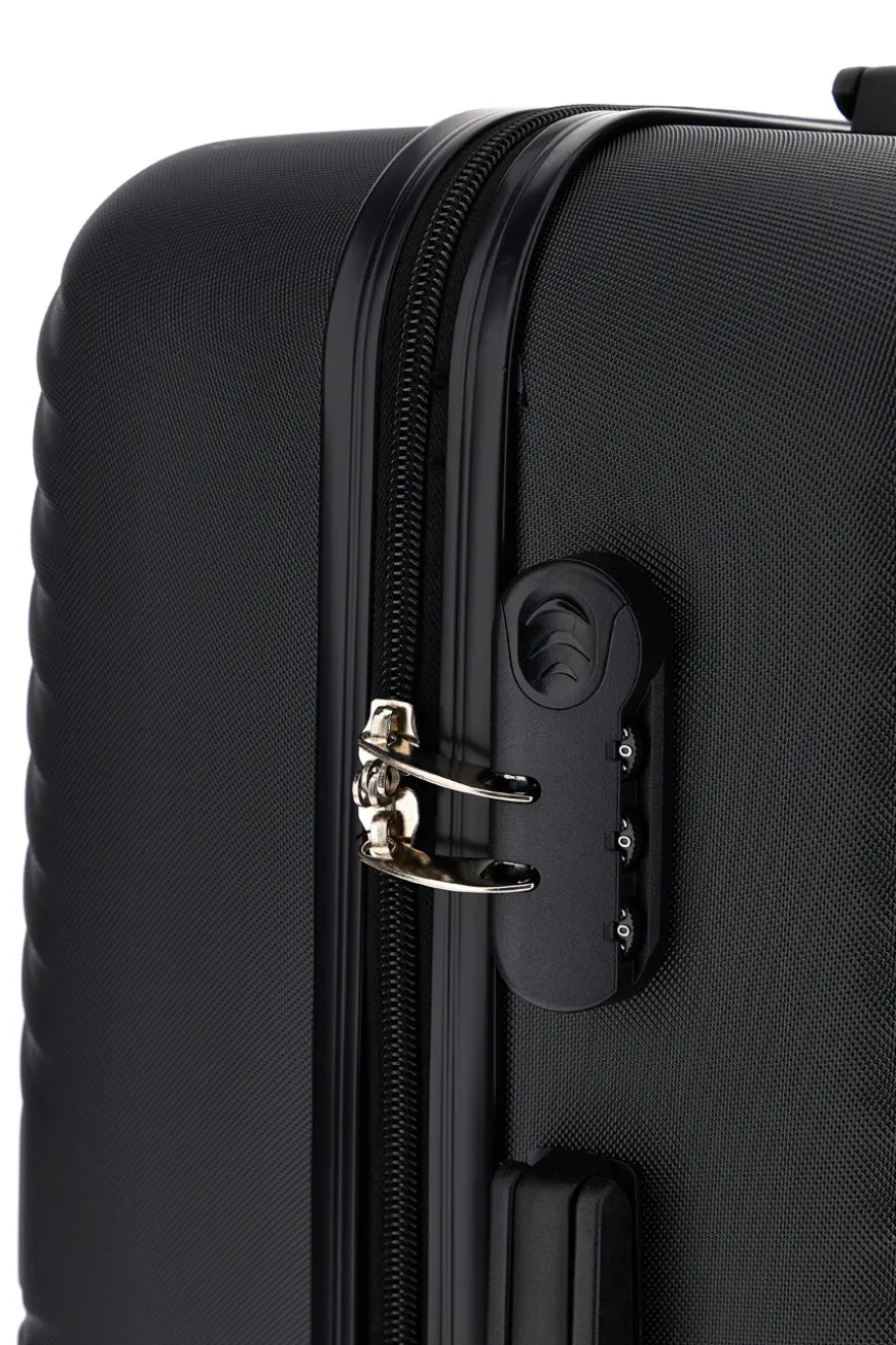 Trolley grande nero rigido con 4 ruote Prima riga PR169/G