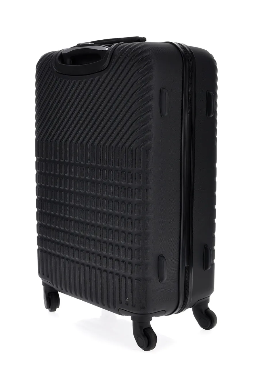 Trolley grande nero rigido con 4 ruote Prima riga PR169/G