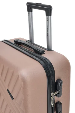 Trolley grande oro rosa rigido con ruote piroettanti Prima Riga PR162/G
