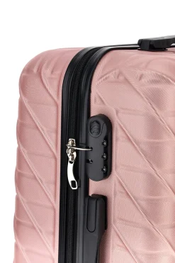 Trolley grande rose gold rigido con 4 ruote Prima riga PR157/G