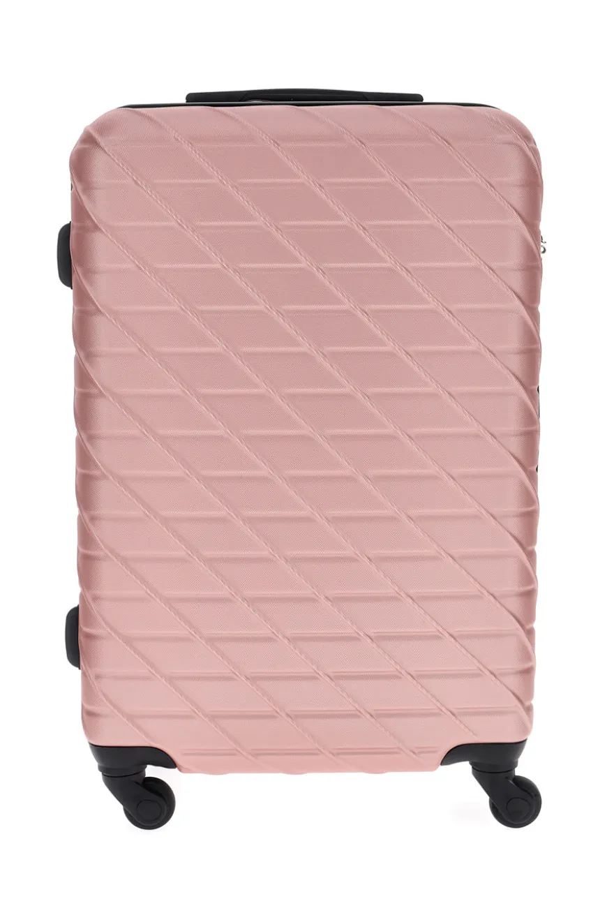 Trolley grande rose gold rigido con 4 ruote Prima riga PR157/G