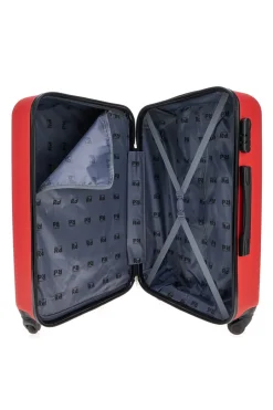 Trolley grande rosso rigido con ruote piroettanti Prima Riga PR162/G