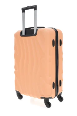 Trolley medio arancione rigido con ruote multidirezionali Prima Riga PR158/M