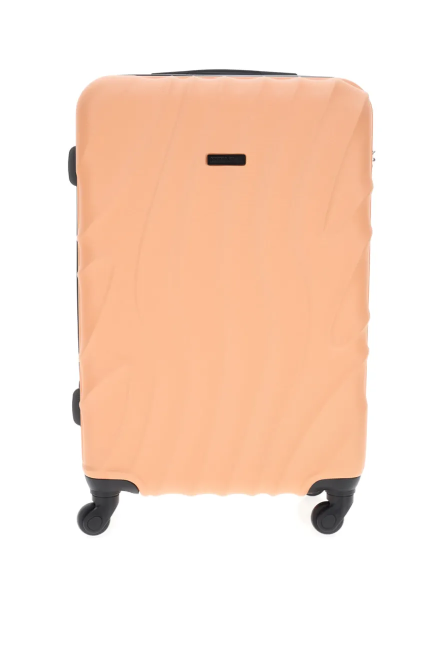 Trolley medio arancione rigido con ruote multidirezionali Prima Riga PR158/M