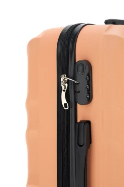 Trolley medio arancione rigido con ruote multidirezionali Prima Riga PR158/M
