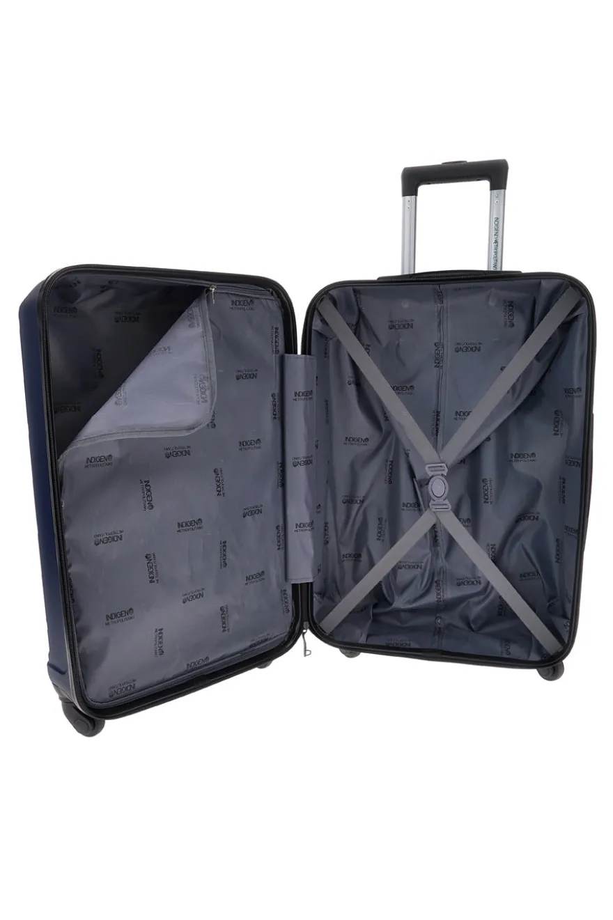 Trolley medio blu rigido 4 ruote Indigeno INDIGENO179/M