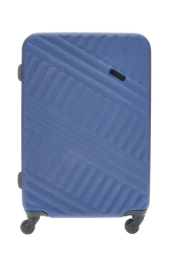 Trolley medio blu rigido con ruote piroettanti Prima Riga PR162/M