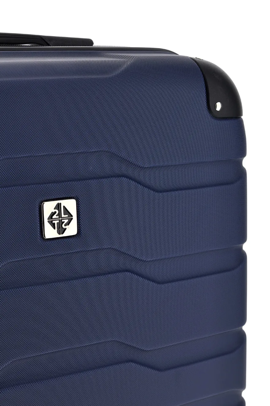 Trolley medio blu rigido con 4 ruote 2T2L156/M