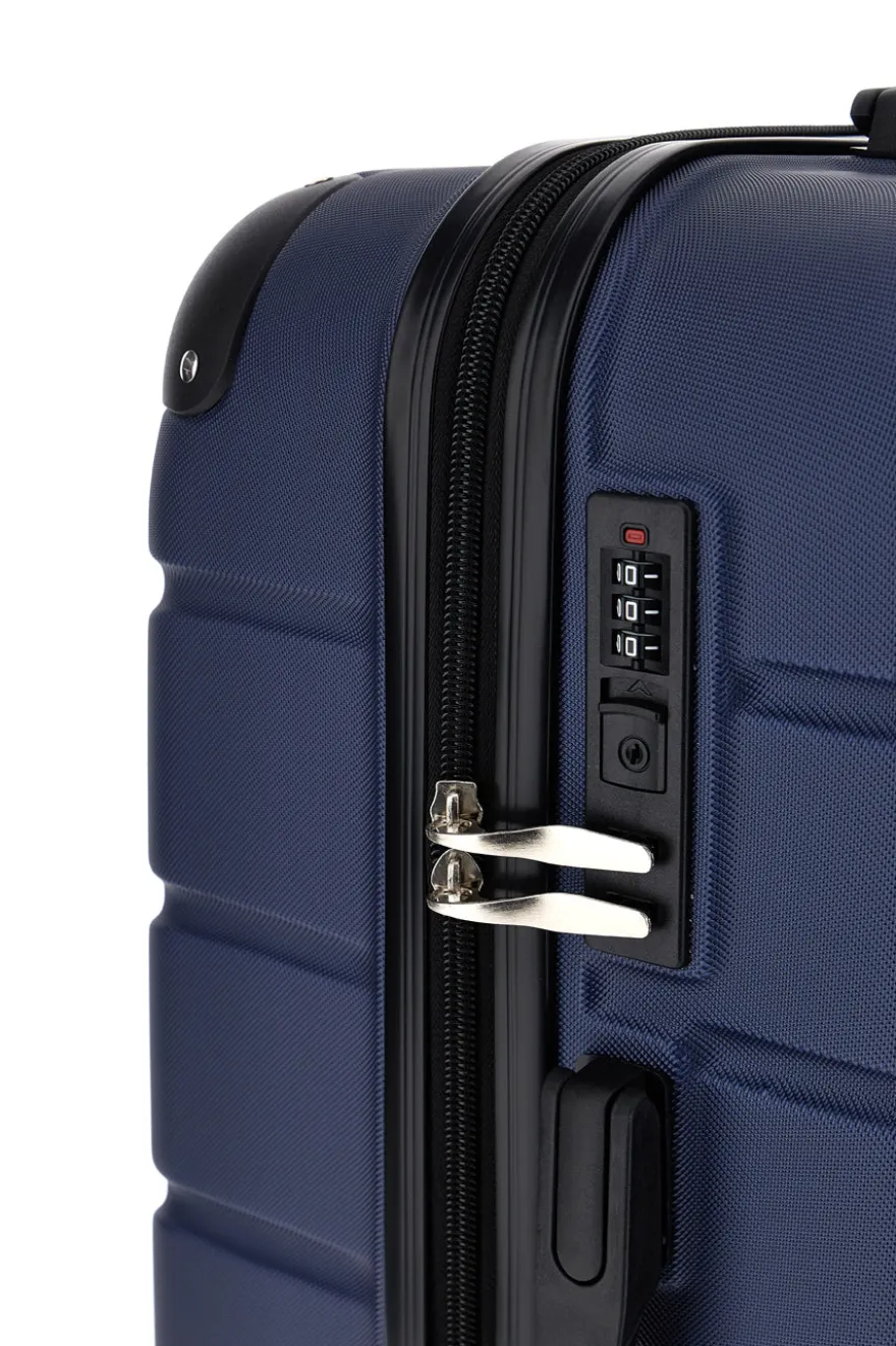 Trolley medio blu rigido con 4 ruote 2T2L156/M