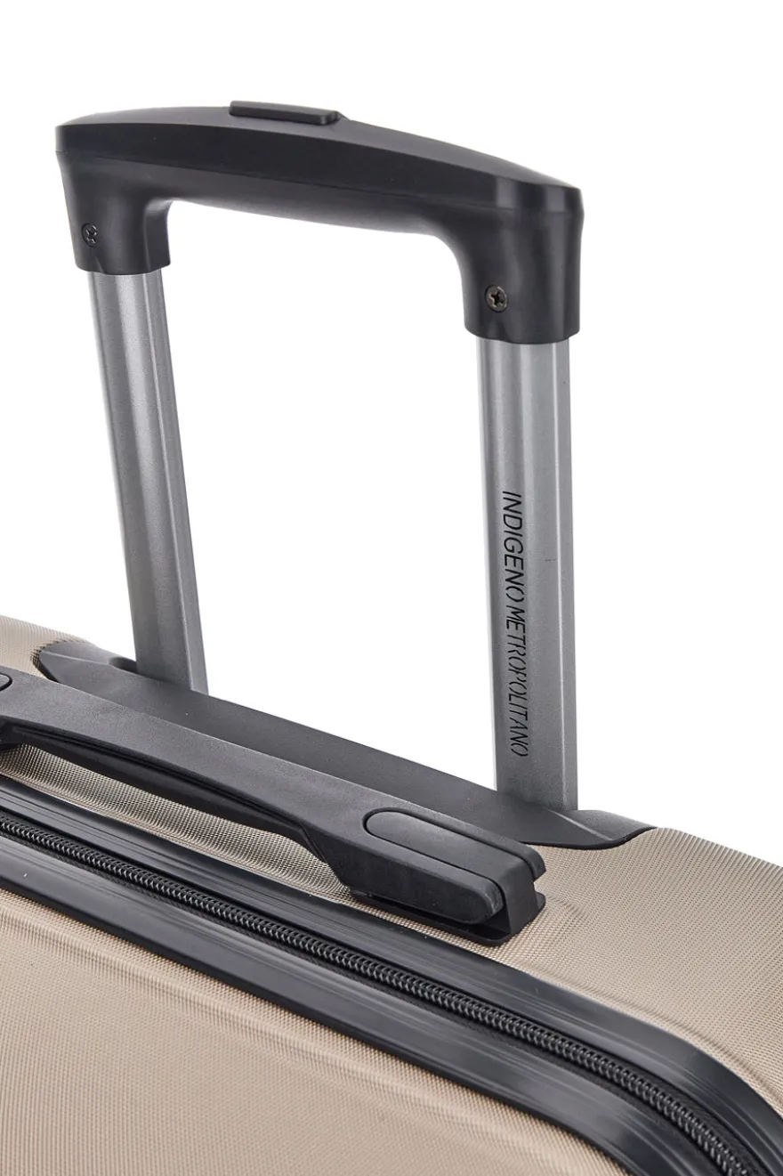 Trolley medio champagne con 4 ruote e manico telescopico INDIGENO180/M
