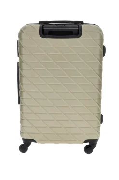 Trolley medio champagne rigido con 4 ruote Prima riga PR157/M